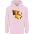 Curled Sri Lankan Flag Sri Lanka Day Football Mens 80% Cotton Hoodie Light Pink