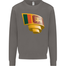 Curled Sri Lankan Flag Sri Lanka Day Football Mens Sweatshirt Jumper Charcoal