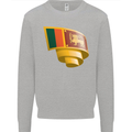 Curled Sri Lankan Flag Sri Lanka Day Football Mens Sweatshirt Jumper Sports Grey