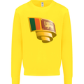 Curled Sri Lankan Flag Sri Lanka Day Football Mens Sweatshirt Jumper Yellow