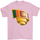 Curled Sri Lankan Flag Sri Lanka Day Football Mens T-Shirt 100% Cotton Light Pink