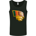 Curled Sri Lankan Flag Sri Lanka Day Football Mens Vest Tank Top Black