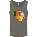 Curled Sri Lankan Flag Sri Lanka Day Football Mens Vest Tank Top Charcoal