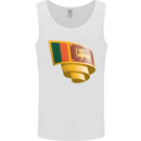 Curled Sri Lankan Flag Sri Lanka Day Football Mens Vest Tank Top White