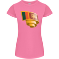 Curled Sri Lankan Flag Sri Lanka Day Football Womens Petite Cut T-Shirt Azalea