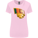 Curled Sri Lankan Flag Sri Lanka Day Football Womens Wider Cut T-Shirt Light Pink