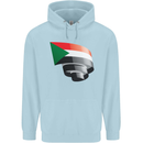 Curled Sudan Flag Sudanese Day Football Childrens Kids Hoodie Light Blue
