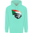 Curled Sudan Flag Sudanese Day Football Childrens Kids Hoodie Peppermint