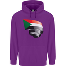Curled Sudan Flag Sudanese Day Football Childrens Kids Hoodie Purple