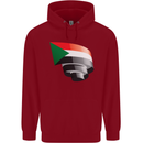 Curled Sudan Flag Sudanese Day Football Childrens Kids Hoodie Red