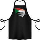 Curled Sudan Flag Sudanese Day Football Cotton Apron 100% Organic Black