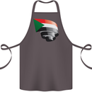 Curled Sudan Flag Sudanese Day Football Cotton Apron 100% Organic Dark Grey