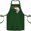 Curled Sudan Flag Sudanese Day Football Cotton Apron 100% Organic Forest Green