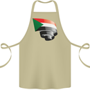 Curled Sudan Flag Sudanese Day Football Cotton Apron 100% Organic Khaki