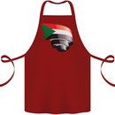 Curled Sudan Flag Sudanese Day Football Cotton Apron 100% Organic Maroon
