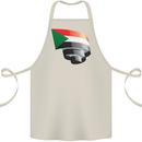 Curled Sudan Flag Sudanese Day Football Cotton Apron 100% Organic Natural