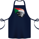 Curled Sudan Flag Sudanese Day Football Cotton Apron 100% Organic Navy Blue