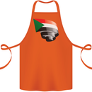Curled Sudan Flag Sudanese Day Football Cotton Apron 100% Organic Orange