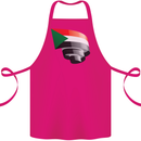 Curled Sudan Flag Sudanese Day Football Cotton Apron 100% Organic Pink