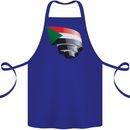 Curled Sudan Flag Sudanese Day Football Cotton Apron 100% Organic Royal Blue