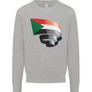 Curled Sudan Flag Sudanese Day Football Kids Sweatshirt Jumper Sports Grey