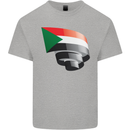 Curled Sudan Flag Sudanese Day Football Kids T-Shirt Childrens Sports Grey