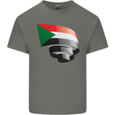Curled Sudan Flag Sudanese Day Football Mens Cotton T-Shirt Tee Top Charcoal