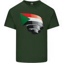 Curled Sudan Flag Sudanese Day Football Mens Cotton T-Shirt Tee Top Forest Green