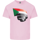 Curled Sudan Flag Sudanese Day Football Mens Cotton T-Shirt Tee Top Light Pink