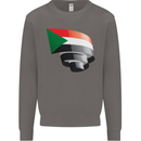 Curled Sudan Flag Sudanese Day Football Mens Sweatshirt Jumper Charcoal
