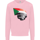 Curled Sudan Flag Sudanese Day Football Mens Sweatshirt Jumper Light Pink