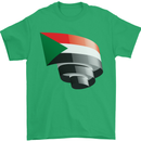 Curled Sudan Flag Sudanese Day Football Mens T-Shirt 100% Cotton Irish Green