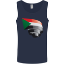 Curled Sudan Flag Sudanese Day Football Mens Vest Tank Top Navy Blue