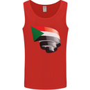 Curled Sudan Flag Sudanese Day Football Mens Vest Tank Top Red