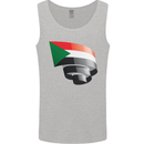 Curled Sudan Flag Sudanese Day Football Mens Vest Tank Top Sports Grey