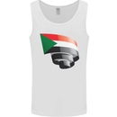 Curled Sudan Flag Sudanese Day Football Mens Vest Tank Top White