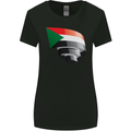 Curled Sudan Flag Sudanese Day Football Womens Wider Cut T-Shirt Black