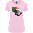 Curled Sudan Flag Sudanese Day Football Womens Wider Cut T-Shirt Light Pink