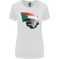 Curled Sudan Flag Sudanese Day Football Womens Wider Cut T-Shirt White
