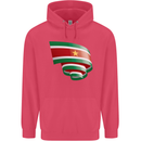 Curled Suriname Flag Suriname Day Football Childrens Kids Hoodie Heliconia
