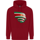 Curled Suriname Flag Suriname Day Football Childrens Kids Hoodie Red