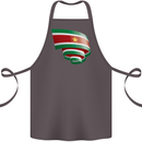 Curled Suriname Flag Suriname Day Football Cotton Apron 100% Organic Dark Grey
