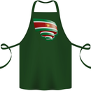 Curled Suriname Flag Suriname Day Football Cotton Apron 100% Organic Forest Green
