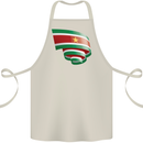 Curled Suriname Flag Suriname Day Football Cotton Apron 100% Organic Natural