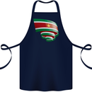 Curled Suriname Flag Suriname Day Football Cotton Apron 100% Organic Navy Blue