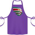 Curled Suriname Flag Suriname Day Football Cotton Apron 100% Organic Purple