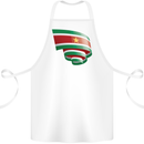 Curled Suriname Flag Suriname Day Football Cotton Apron 100% Organic White