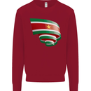 Curled Suriname Flag Suriname Day Football Kids Sweatshirt Jumper Red