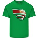 Curled Suriname Flag Suriname Day Football Mens Cotton T-Shirt Tee Top Irish Green