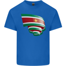Curled Suriname Flag Suriname Day Football Mens Cotton T-Shirt Tee Top Royal Blue